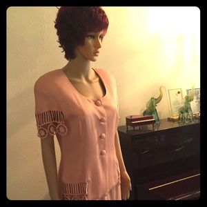 Timeless 2 piece peach suit for any occasion !